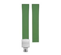 BGFFDSZ Fluororubber Strap Compatible With Tissot Rado Rolex Tudor Jaeger Series Watchband Quick Release Silicone Watch 20mm 22mm(Green-silver,21MM_19-18MM)