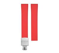 BGFFDSZ Fluororubber Strap Compatible With Tissot Rado Rolex Tudor Jaeger Series Watchband Quick Release Silicone Watch 20mm 22mm(Red-silver,21MM_19-18MM)