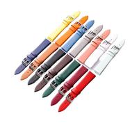 BGFFDSZ Leather Strap Men And Women Compatible With DW Daniel Wellington Black Red Yellow Brown Watch Chain 12mm 14mm 16mm 18mm 20mm 22mm(Orange,18mm)