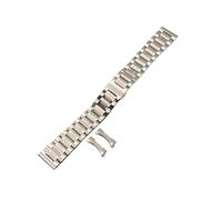BGFFDSZ Luxury Stainless Steel Watchbands Compatible With Longines Seiko Casio Omega Watches Strap Fit Any Watch Silver Gold 18 20 21 22 24mm Band(Silver,16mm)