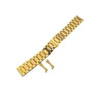 BGFFDSZ Luxury Stainless Steel Watchbands Compatible With Longines Seiko Casio Omega Watches Strap Fit Any Watch Silver Gold 18 20 21 22 24mm Band(Full gold,22mm)