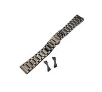 BGFFDSZ Luxury Stainless Steel Watchbands Compatible With Longines Seiko Casio Omega Watches Strap Fit Any Watch Silver Gold 18 20 21 22 24mm Band(Black,17mm)