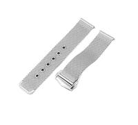 BGFFDSZ Milan Mesh Belt Accessories Compatible With Omega Seahorse No Flaws To Die Men 007 Solid Stainless Steel Fold Buckle Watchbands 20mm(Steel)