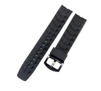 BGFFDSZ Rubber Black Men's Personality Stainless Buckle Accessories Compatible With Casio Edifice Series EF-550D/PB EF-52 Silicone 22mm Watch Strap(Black-Black-K2)