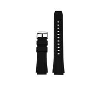 BGFFDSZ Silicone Bracelet Compatible With Casio Watch Strap Black Warrior MWA-100 MWA-100H MWD-100H Series Soft Sports Rubber Watchband Male(Black-black buckle)