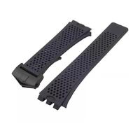 BGFFDSZ Silicone Suitable Compatible With TAG HEUER Carrera Series Watch Strap Compatible With Men Concave Convex Interface Watchband Bracelet 22mm(Black-black)