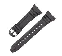 BGFFDSZ Silicone Waterproof Watchbands Compatible With Casio 3239 W-96H-1A 2A 9A Electronic Watch Dedicated Strap Sport Rubber Men's Black Bracelet