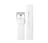 BGFFDSZ Soft Calfskin Strap Mens Chain Compatible With Diesel DZ1089 DZ1123 DZ1132 Substitute Convex Strap30*22mm 30mm*20 28 * 20mm Black(White sk,28mm-22mm)