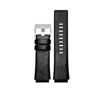 BGFFDSZ Soft Calfskin Strap Mens Chain Compatible With Diesel DZ1089 DZ1123 DZ1132 Substitute Convex Strap30*22mm 30mm*20 28 * 20mm Black(Black sk,28mm-20mm)