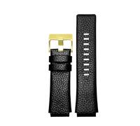 BGFFDSZ Soft Calfskin Strap Mens Chain Compatible With Diesel DZ1089 DZ1123 DZ1132 Substitute Convex Strap30*22mm 30mm*20 28 * 20mm Black(Black gk,30mm-22mm)