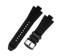 BGFFDSZ Soft Silicone Watchband Suitable Compatible With Michaol Kors MK8184 MK8729 MK9020 MK8152 Rubber Strap Watch Accessories 13X29mm(Black-black)