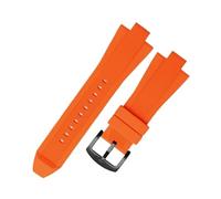 BGFFDSZ Soft Silicone Watchband Suitable Compatible With Michaol Kors MK8184 MK8729 MK9020 MK8152 Rubber Strap Watch Accessories 13X29mm(Orange-black)