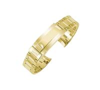 BGFFDSZ Solid Stainless Steel Band Compatible With Rolex Explorer II Watch Strap Universe Fold Buckle Men's Arc Type Special Interface Watchbands(All Gold(LG)-Z9,20mm-No Log)