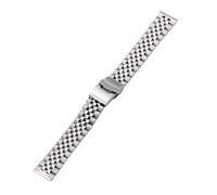 BGFFDSZ Solid Stainless Steel Strap Compatible With Seiko SKX Compatible With Jubilee Bracelet Curved End Men Watch Accessories 18mm 19mm 20mm 21mm 22mm 24mm(Flat End,20mm)