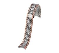 BGFFDSZ Stainless Steel Bracelet Compatible With Longines Magnificent Watch Strap L4.921/L4.805 Metal Men's Precision Wristband 18 20mm(Silver rosegold,20mm)