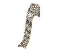 BGFFDSZ Stainless Steel Bracelet Compatible With Longines Magnificent Watch Strap L4.921/L4.805 Metal Men's Precision Wristband 18 20mm(Silver gold,18mm)