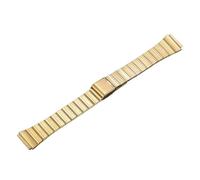 BGFFDSZ Stainless Steel Watch Band 18mm 20mm Metal Bracelet Compatible With Casio F91W/SGW400/A158/159/168/169 Folding Buckle Strap Gold(Gold,18mm)