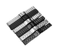 BGFFDSZ Stainless Steel Watchband Watch Strap Compatible With Swatch YCS410GX 482 501 YAS Men/Women's Metal 17 19 21mmWatch Bracelet H(Swq-171 black,19mm)