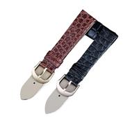 BGFFDSZ Ultra Thin Crocodile Leather Bracelet Compatible With Longines L4 Couple Strap VC PP Men And Women Soft Watch Band 13 18 20mm(Black rose gold,18mm)