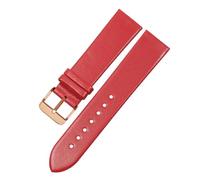 BGFFDSZ Ultrath Leather Watchband Compatible With HUAWEI D-W C-K TISSOT CASIO Watch Band For Any Watch Strap Soft Bracelet Accessories(Red rose gold,15mm)