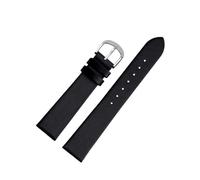 BGFFDSZ Ultrathin Spun Silk Fashion Bracelet Comfortable Universal12mm14mm16mm18 20mm Width Compatible With Gift Flat Interface Sport Quick Release(Black silver buckle,18mm)