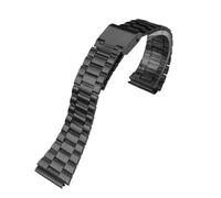 BGFFDSZ Watch Bands Compatible With Casio Retro Small Square A159W-N1 A158WA A168 F91w AE1200 1300 Metal Stainless Steel Gold With 18mm(Black 3)