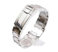 BGFFDSZ Watch Bracelet Compatible With Rolex SUBMARINER DAYTONA SUP GMT Men Fine-Tuning Pull Clasp Luxury Strap 904L Stainless Steel Watchband 20mm(Bright silver,21mm)