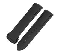 BGFFDSZ Waterproof Rubber Strap Suitable Compatible With Hamilton Khaki Navy Frogman H77605135 Curved Silicone Folding Buckle(Black A,22mm)
