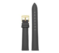BGFFDSZ Women's Genuine Leather Watch Band Compatible With Casio Fossil Rossini Folli Follie Plain Watch Chain Strap Pink Blue 12mm 14mm 16mm 18mm 20mm(Gray-gold,15mm)