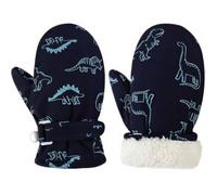 BGFUO Toddler Winter Gloves, Kids Ski Mittens Waterproof for Boys Girls | Double-layer Warm Lined Fleece Ski Snow Gloves for Infant Baby, Cute Cartoon Dinosaur Pattern, Windproof, Breathable, Easy-On