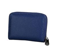 BGFYUSF Genuine Leather Card Case Women's Bus Card Holder Men's Card Bag Zipper ID Package，D-As Shown in The Picture