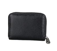 BGFYUSF Genuine Leather Card Case Women's Bus Card Holder Men's Card Bag Zipper ID Package，G-As Shown in The Picture
