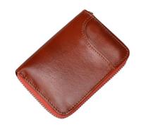 BGFYUSF Genuine Leather Card Holder Short Multi-Card Card Holder for Men and Women Cowhide Credit Card Holder，Argento-8x11.5cm