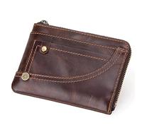BGFYUSF Genuine Leather Card Wallet Men Business Credit Card Holder Casual Coin Purse for Male Thin Credit Card Case，Coffee