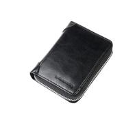 BGFYUSF Key Holder Wallet Card Holder Driver's License One Men's Two-in-one Short Zip Leather Wallet，B-10.6 * 13.6 * 3.5cm
