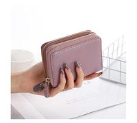 BGFYUSF Leather Casual Business Card Holders Double Zipper Women Men Wallet Passport Bag Case Fashion Unisex，C