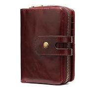 BGFYUSF Mens Wallet Bifold Wallet Mens Mini Short Wallet Leather Credit Card Holder Wallet with Coin Pocket Presents Soft & Durable for Gents， Brother，Red-9x12.5x4cm