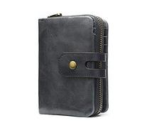 BGFYUSF Mens Wallet Bifold Wallet Mens Mini Short Wallet Leather Credit Card Holder Wallet with Coin Pocket Presents Soft & Durable for Gents， Brother，Blue-9x12.5x4cm