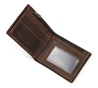 BGFYUSF Men's Wallet Leather Short Wallet Zipper Short Card Wallet Men Slim Wallet，B-As The Picture Shows