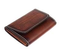 BGFYUSF Men's Wallet，Leather Vintage Coin Purse Embossed Card Holder，Brown-One Size