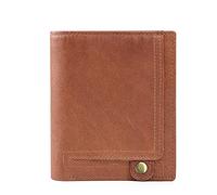 BGFYUSF Mens Wallet Men's Leather Tri-fold Wallet Vintage Credit Card Wallet Holder Mini Wallet Casual Blocking Ideal for Travel，Brown-11x13x2cm