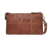 BGFYUSF Men's Wallet，Vintage Plaid Wallet Phone Bag Clutch Bag，Yellow-23X13X3.5CM