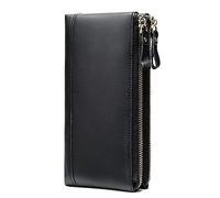BGFYUSF Mens Wallet Wallet for Men Leather Clutch Bag Handbag Long Wallet Travel Wallet Bussiness Lightweight Design Presents for Gents， Brother，Black-11x21.5cm
