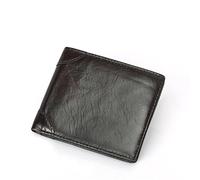 BGFYUSF Oil Wax Leather Multi-Card Men's Wallet Anti-Magnetic Anti-Theft Brush Leather Wallet，3pack-9x10.5cm