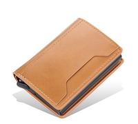 BGFYUSF Smart Wallet Auto-Flip Card Holder PU Leather Aluminum Alloy Credit Card Holder Men's Mini Wallet Card Holder，3pack-10 * 7cm