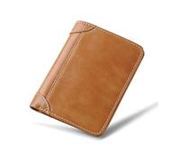 BGFYUSF Soft Leather Wallet， Mens Wallet Leather Mini Front Pocket Slim Credit Card Holder with ID Window，A