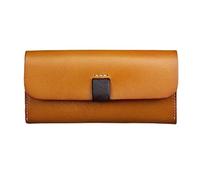 BGFYUSF Vintage Original Handmade Long Wallet Vegetable Tanned Leather Large Capacity Card Holder Clutch，B-19 * 9 * 3m