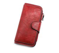 BGFYUSF Women's Wallet Made of Leather Wallets Three Fold Vintage Womens Purses Mobile Phone Purse Female Coin Purse，B-19 * 10 * 2cm