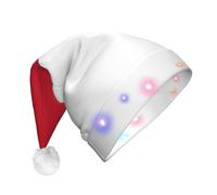 BGGJJ Flag Of Monaco Print Led Christmas Hat, Unisex Xmas Cap With 3 Modes Of Flashing Lights For Holiday Party