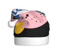 BGGJJ The planet says love Christmas hat Adult Classic Holiday Santa Claus Hat for New Year Party Headwear